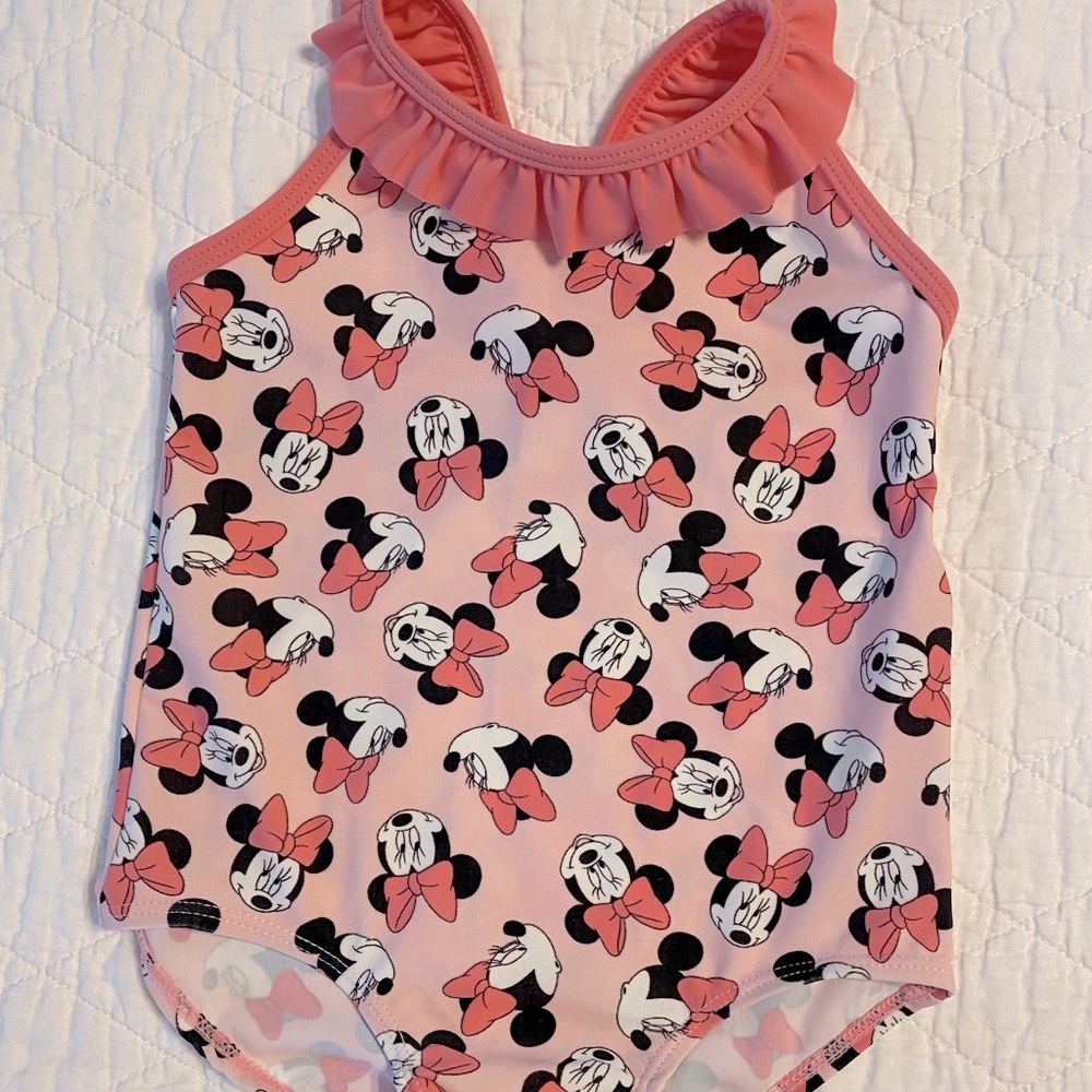 Minnie Mouse 1pc bathing suit 6-12M